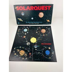 Vintage 1986 SolarQuest - Space Age Real Estate Board Game Golden COMPLETE